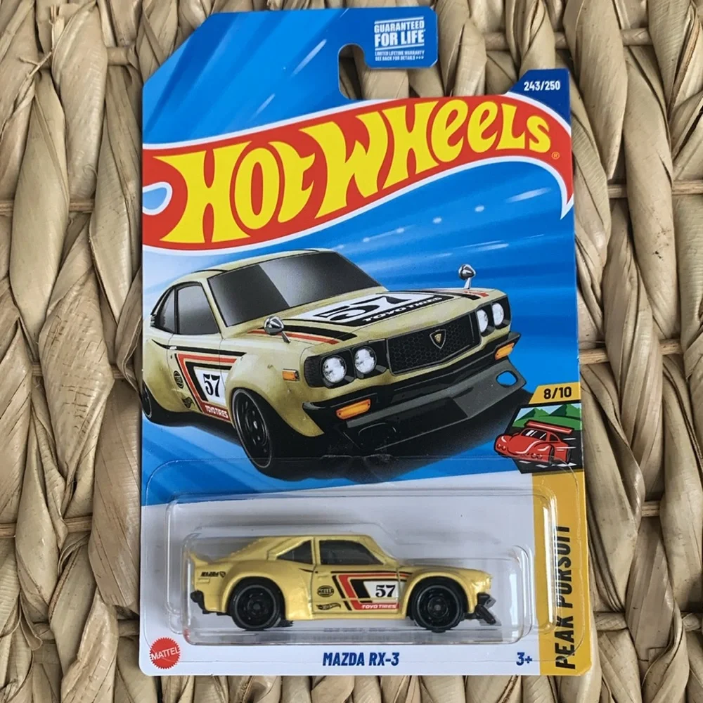Mazda RX-3 Hot Wheels Peak Pursuit Yellow Japanese Race Car Hotwheels JDM Racing